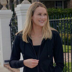 NWT Woolx Ryann Travel Hoodie Loose Fit in Black Size Small